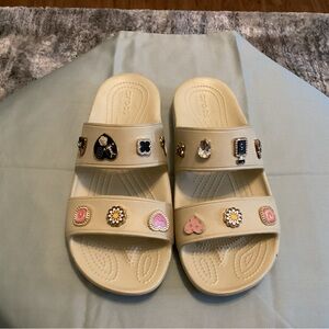 Womens  CROCS tan size 10 never worn